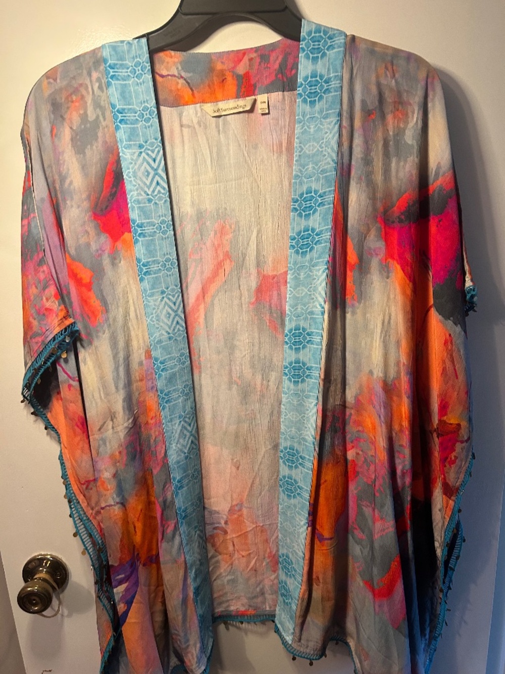 Soft surroundings watercolor Kimono Size s/m